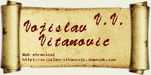 Vojislav Vitanović vizit kartica